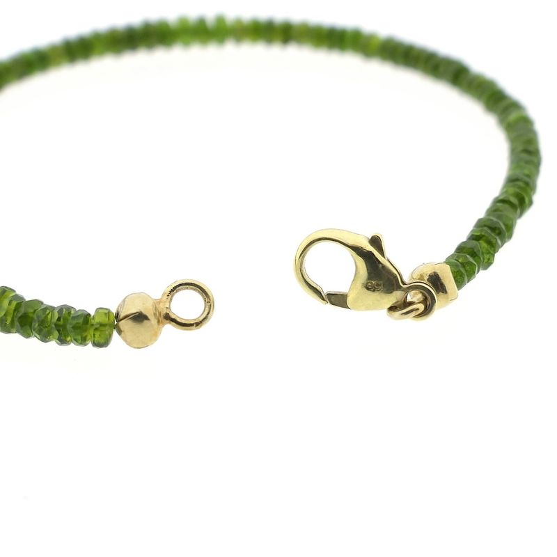 Image 5 of Peridot beaded bracelet with gold clasp | 20.5 cm