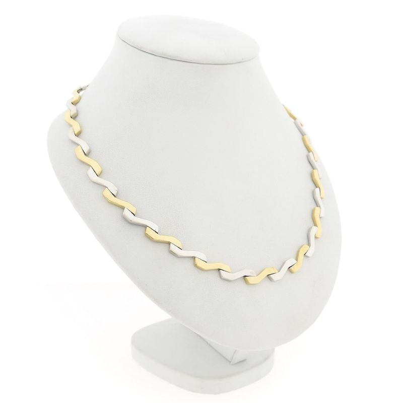 Image 3 of Bicolor Gold Fantasy Link Necklace