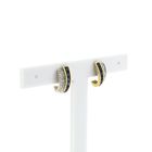 Image 3 of Gold earrings with sapphire and diamonds; 0.07 ct.