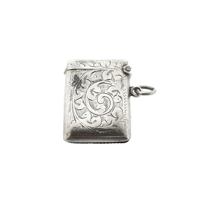 Image 3 of Silver matchbox/tinderbox; Antique