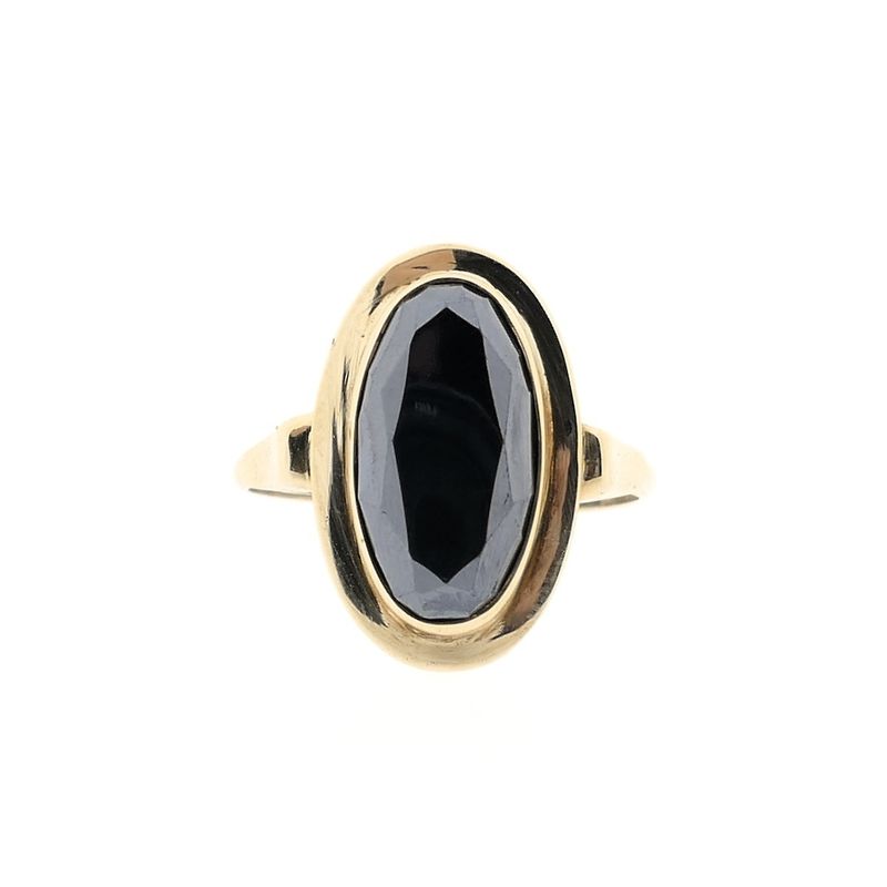 Image 5 of Vintage gold ring with hematite