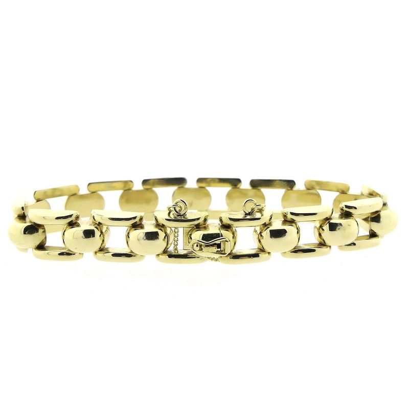 Image 6 of Gold Bismarck link bracelet | 19.5 cm