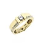 Image 1 of Gold ring with zirconia