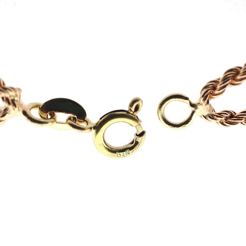 Image 6 of Tricolor gold coarse anchor link bracelet