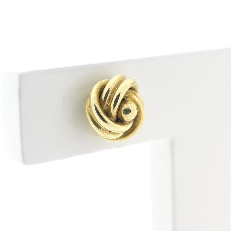 Image 4 of Vintage gold button stud earrings