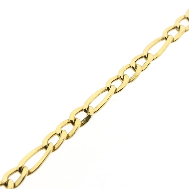 Afbeelding 9 van Gouden figaroschakel kinderarmband met graveerplaatje | 13 cm - 14,5 cm
