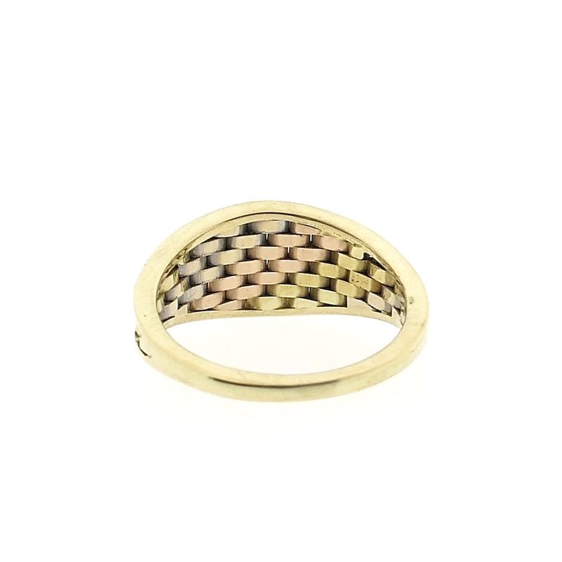 Image 4 of Tricolor gold woven ring