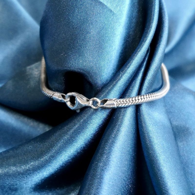 Image 6 of Silver snake link bracelet | 18 cm