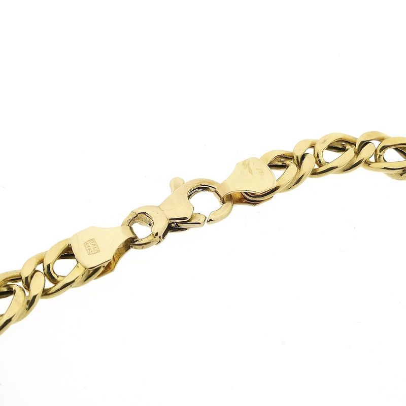 Image 3 of Gold Prince of Wales/Gourmet link bracelet | 20.5 cm
