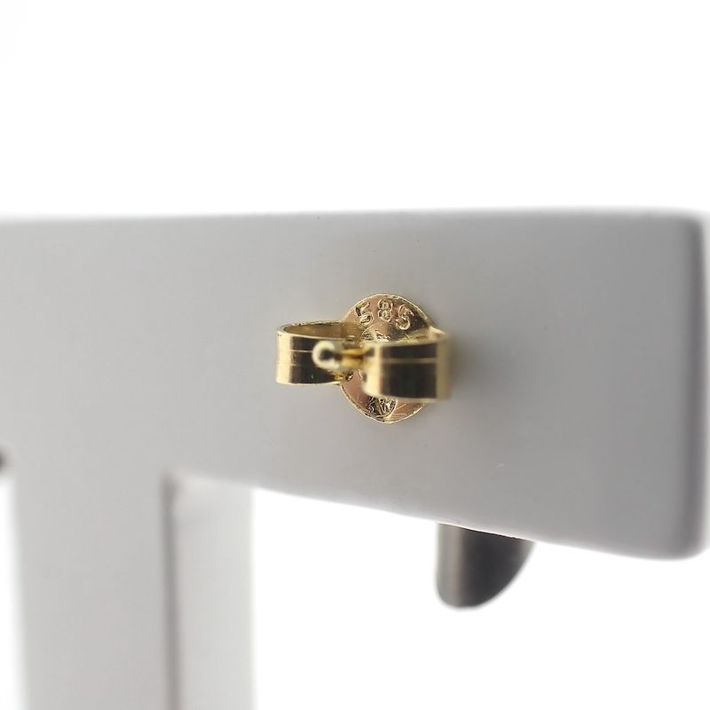 Image 7 of Gold stud earrings with titanium