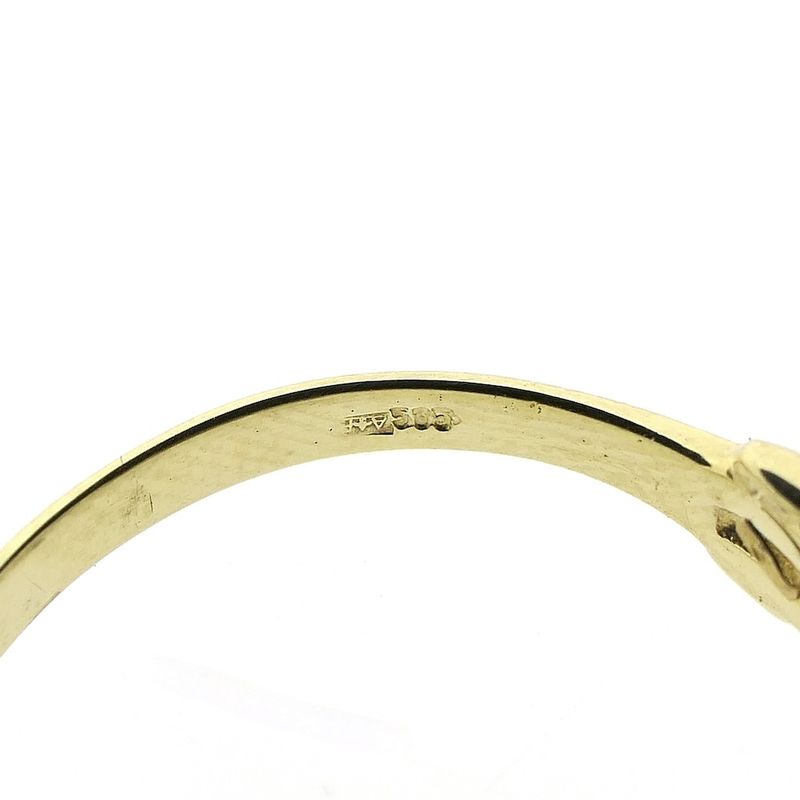 Image 6 of Gold solitaire ring with diamond; 0.025 ct.