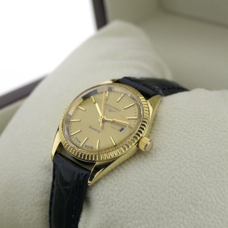 Image 11 of Longines Datejust; Vintage 18k gold women's watch