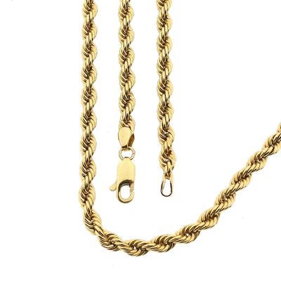 Image 1 of Twisted Gold Link Chain; 18K; 46 cm