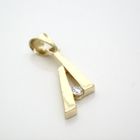 Image 3 of Gold pendant with diamond; Letter A