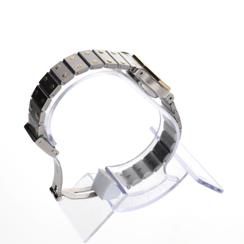 Image 10 of Cartier Santos Octagon Automatic 0907; 18k gold/steel women's watch