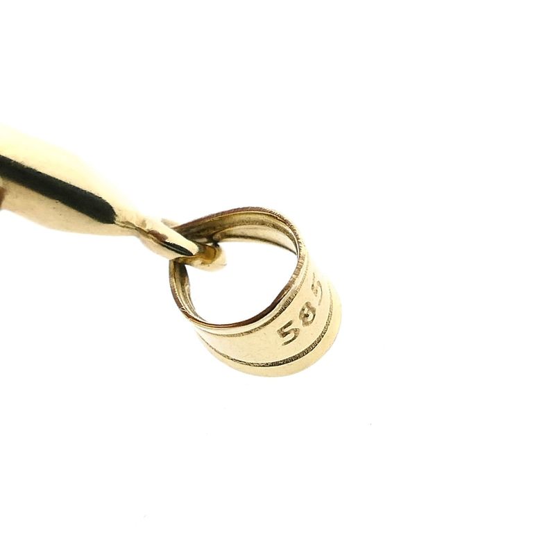 Afbeelding 13 van Bicolor gouden hanger van een kruis met corpus | INRI