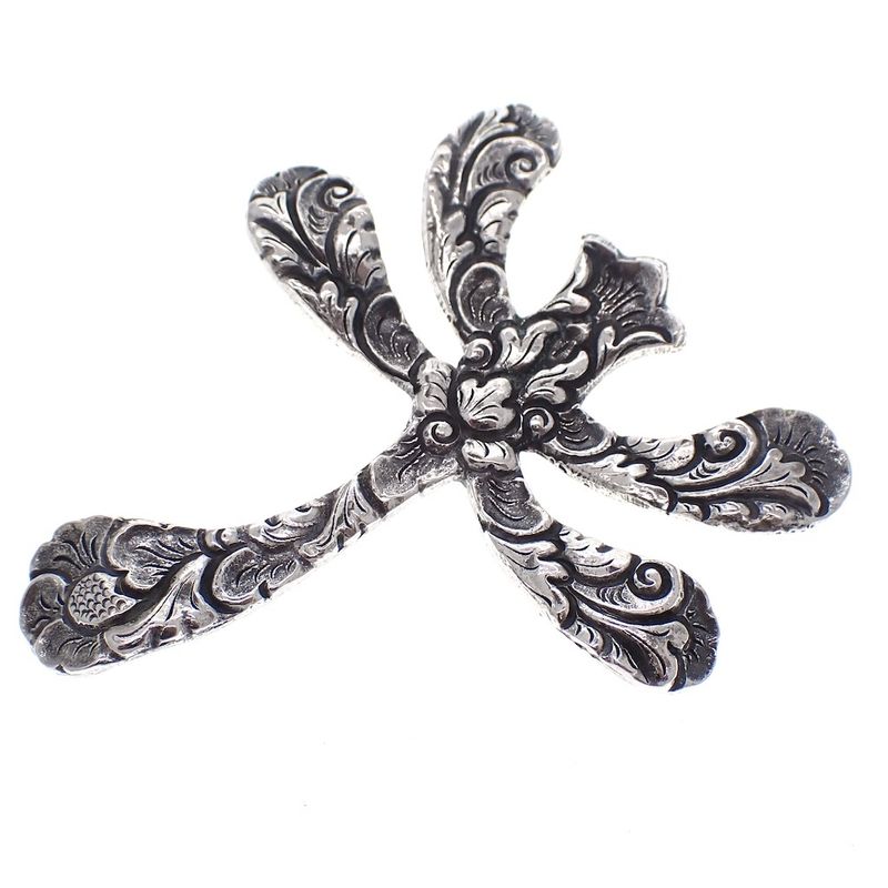 Image 1 of Large silver dragonfly brooch | Djokja
