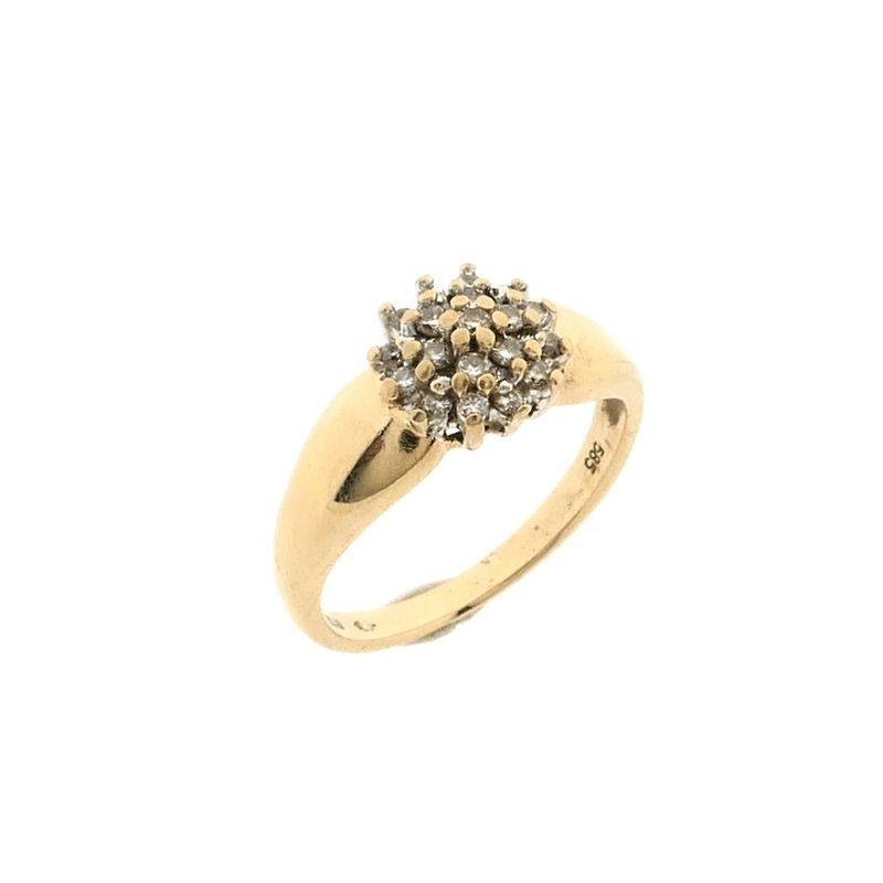 Image 1 of Gold ring pavé set with diamonds | 0.095 ct.