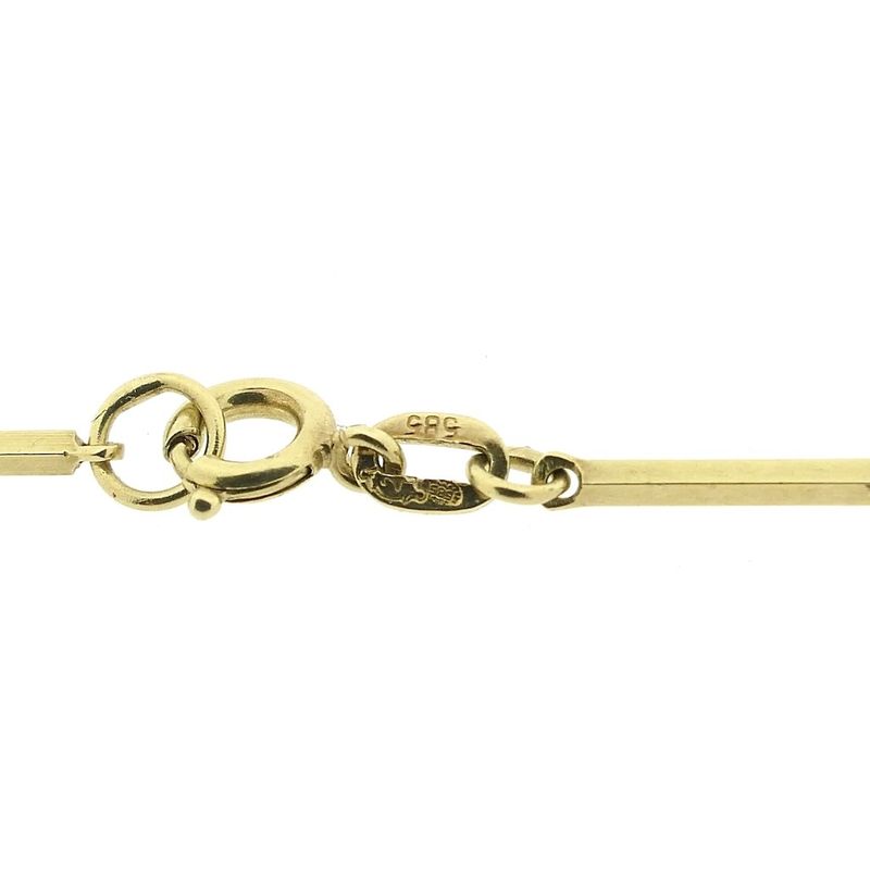 Image 5 of Gold bar necklace with pearls