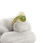 Image 7 of 18 carat gold V-shaped ring with peridot