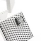 Image 6 of White gold cufflinks with diamond; 0.16 ct.