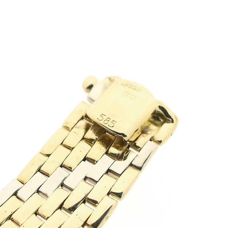 Image 6 of Two-tone gold panther link necklace