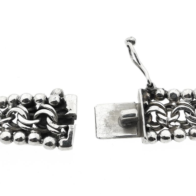 Image 4 of Silver gallery wire link bracelet | 20 cm