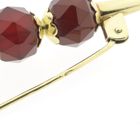 Image 2 of Vintage gold brooch with carnelian