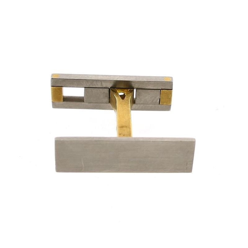 Image 7 of Cufflinks; 0.07 ct. diamond; 18k yellow gold and palladium