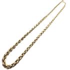 Image 7 of Gold braided chain; Foxtail link | 47 cm