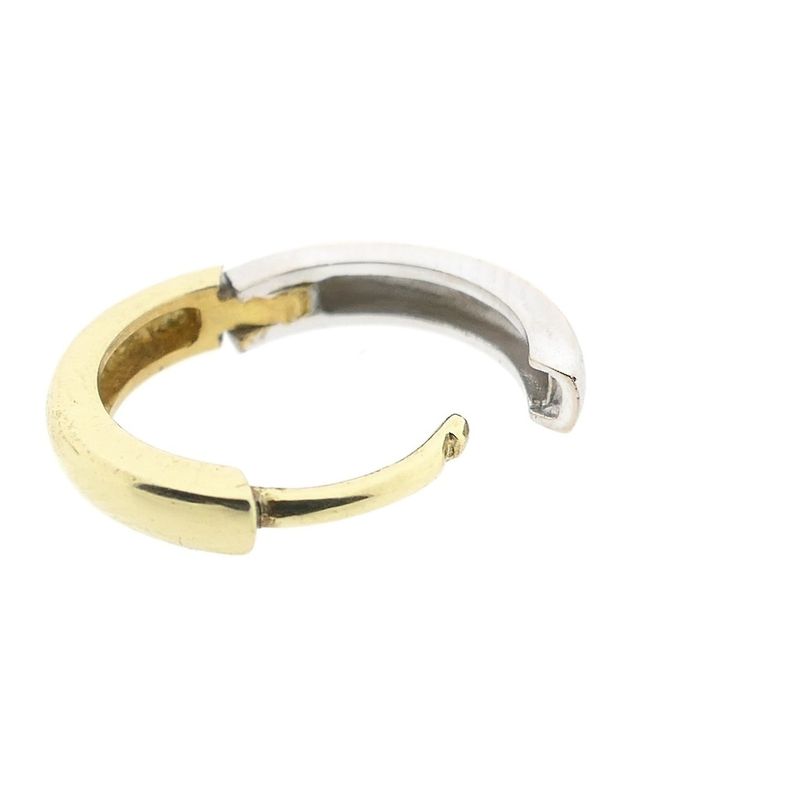 Image 11 of Two-tone gold hoop earrings | Ø 14.5 mm