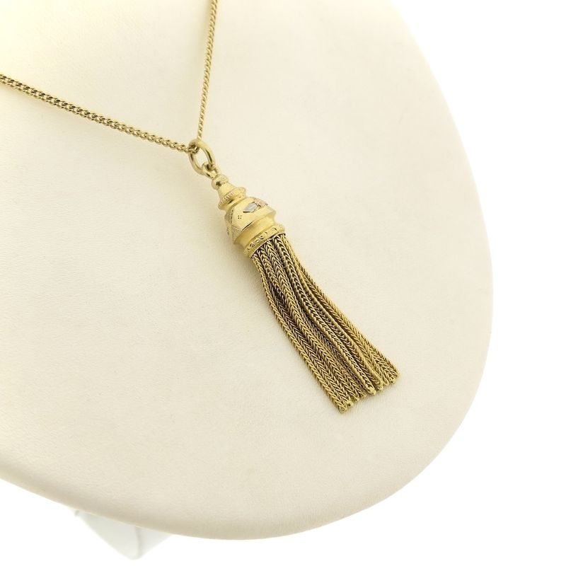 Image 4 of Antique gold pendant with tassels