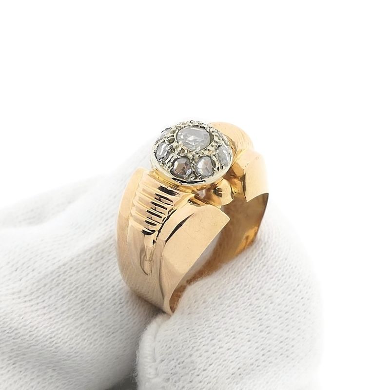Image 9 of Rose gold entourage ring with diamonds; 0.25 ct.