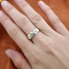Image 5 of Gold ring with diamonds; 0.045 ct.