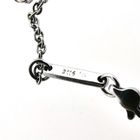 Image 5 of White gold necklace with fixed pendant and diamonds; approx. 2.10 ct.