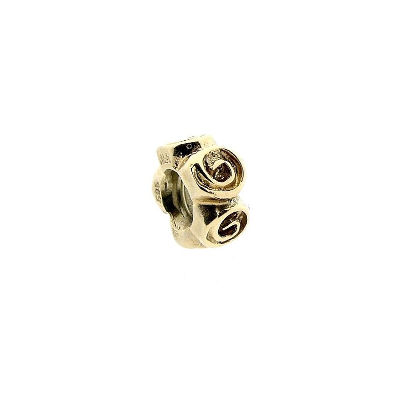 Image 3 of Pandora spacer; Gold; Golden Roses