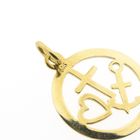 Image 8 of Gold pendant; Faith, hope, and love