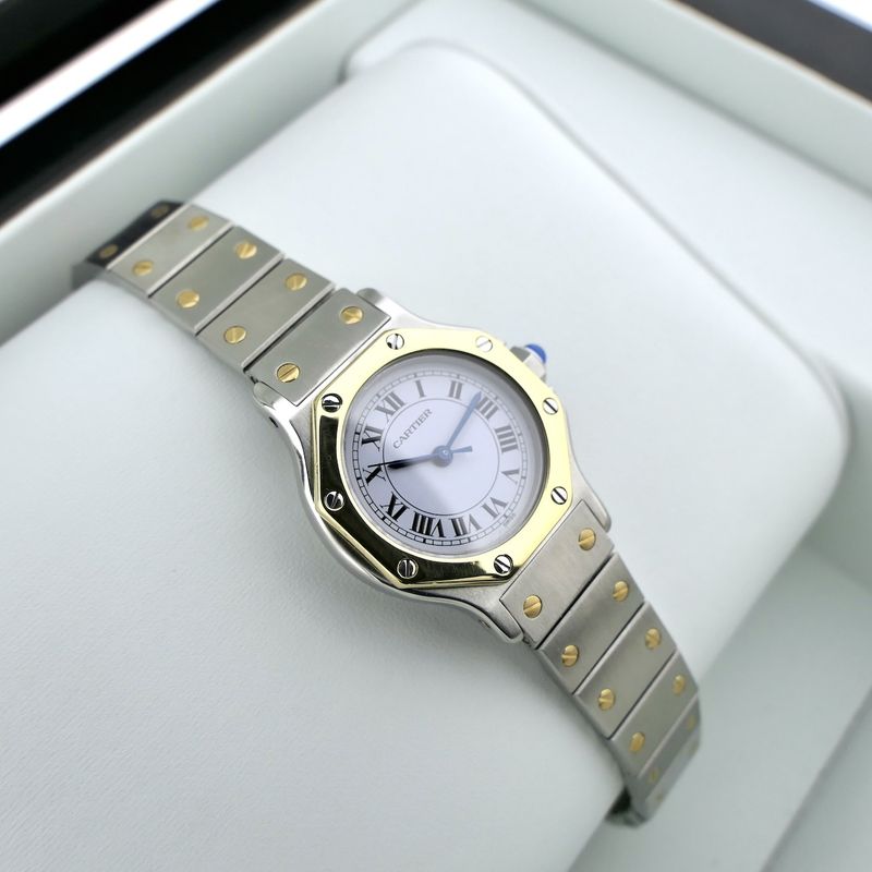 Image 14 of Cartier Santos Octagon Automatic; 18k gold/steel women's watch