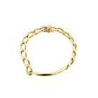 Image 3 of Exclusive gold flat gourmet link bracelet with engraving plate; BREV | 21.5 cm