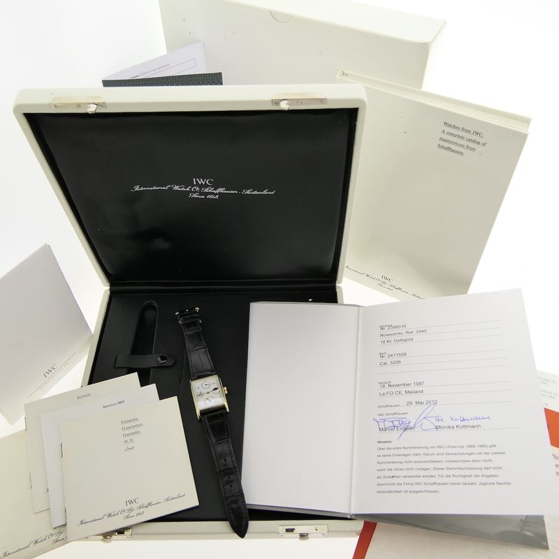 Image 9 of IWC Novecento Perpetual Calendar Moonphase IW3545; 18k. Gold men's watch