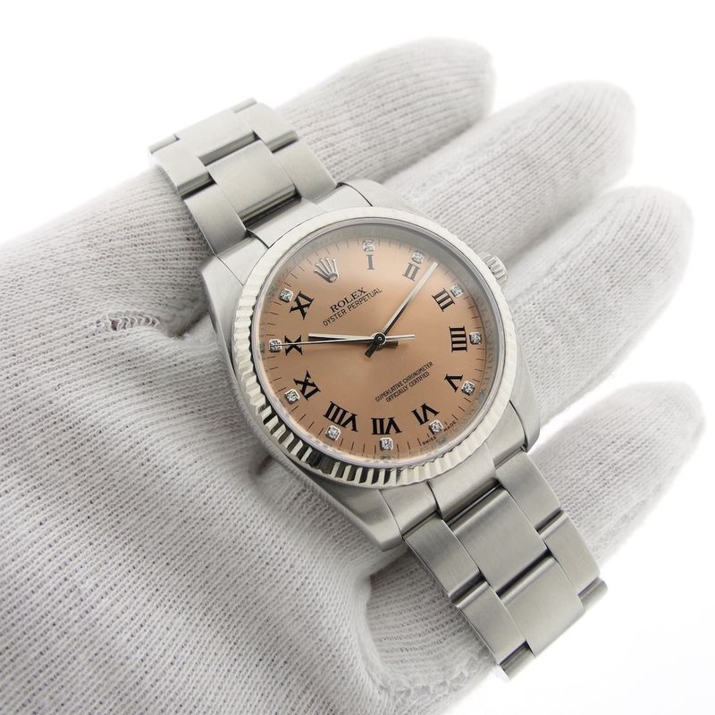 Image 17 of Rolex Oyster Perpetual; 116034 with factory set diamonds
