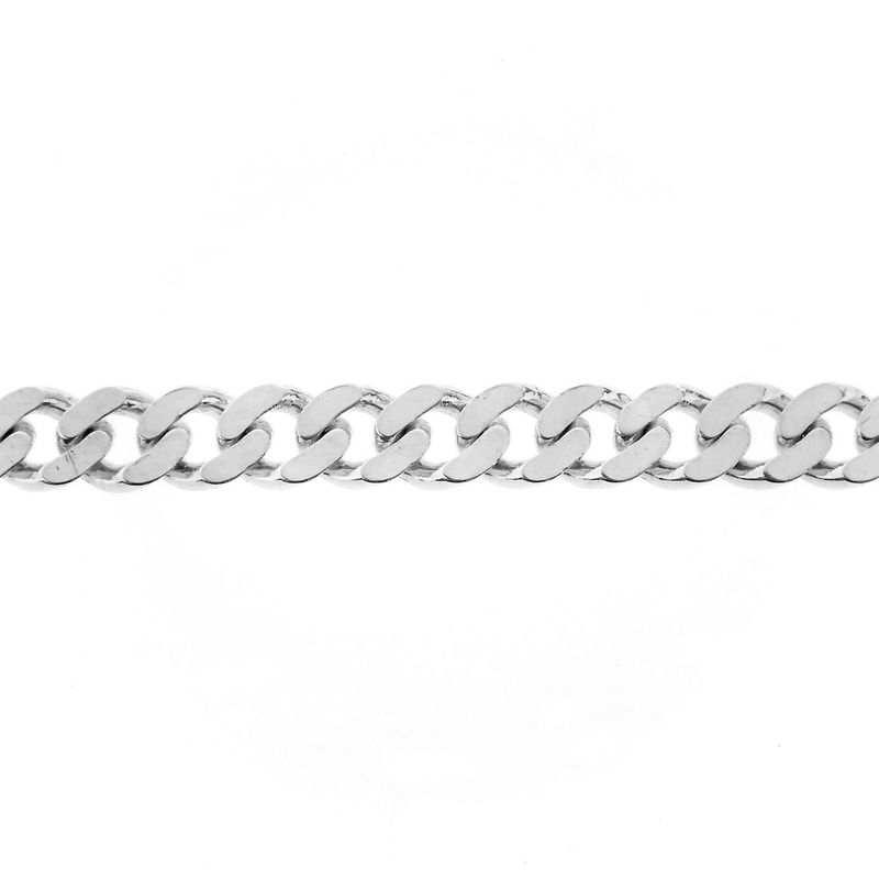 Image 3 of Silver robust gourmet link necklace | 51 cm