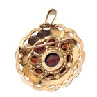 Image 5 of Vintage gold pendant/brooch with garnet stones