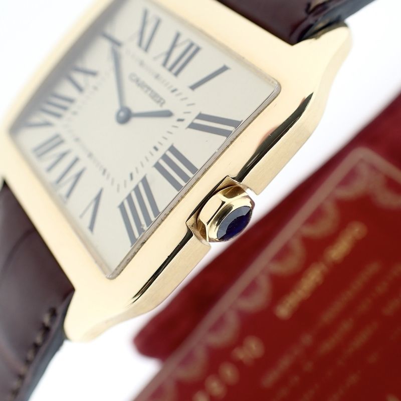 Image 6 of Cartier Santos Dumont; 18k gold watch