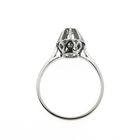 Image 4 of White gold solitaire ring with diamond; 0.16 ct.