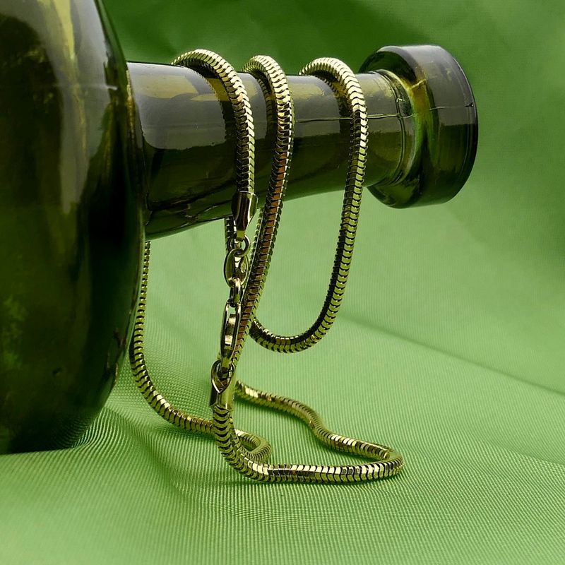 Image 2 of 14 Karat Gold Snake Chain Necklace - 46 cm