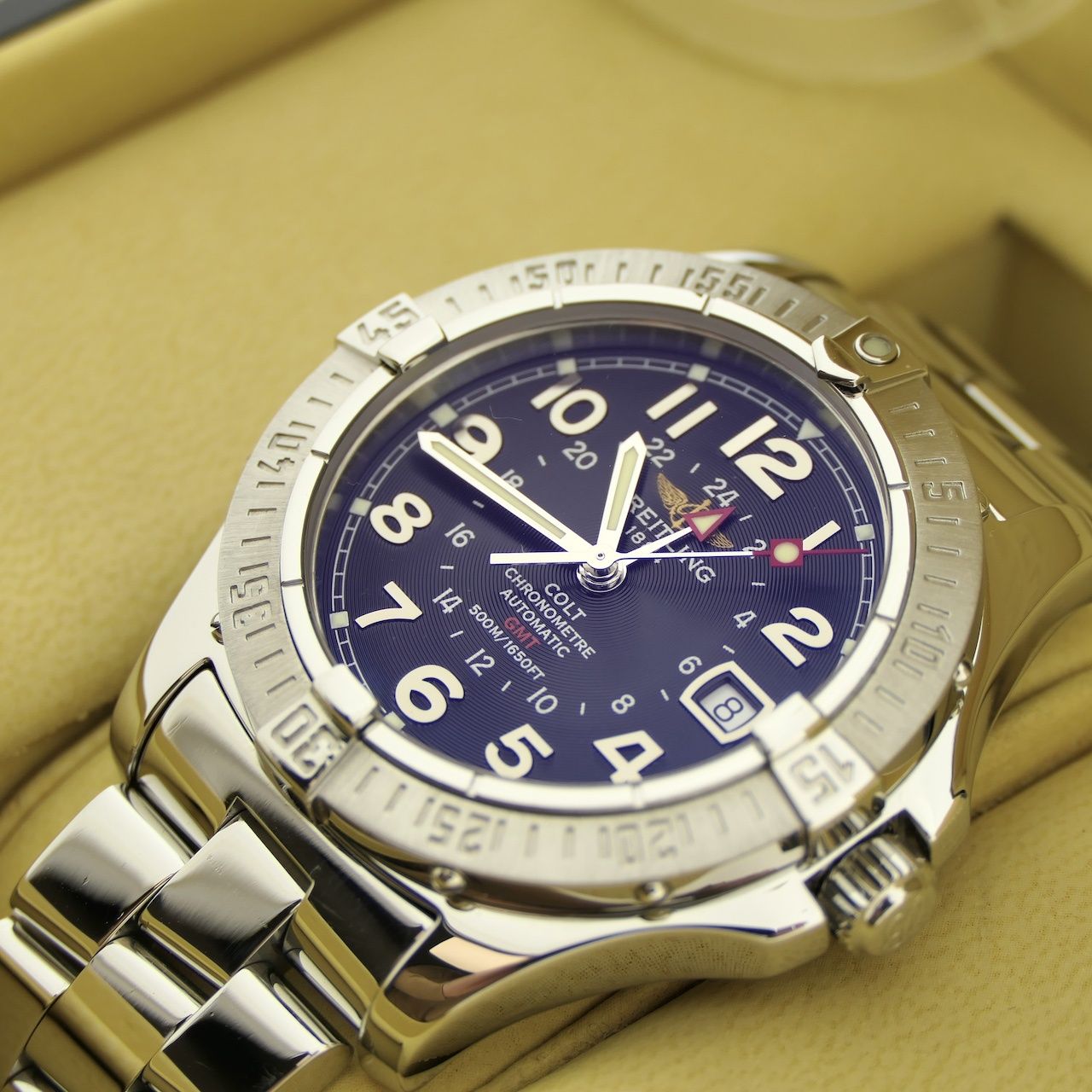 時計 BREITLING Colt GMT. A32350 Breitling Colt GMT A32350 | Uniek pre-owned | Juweelwinkel.nl