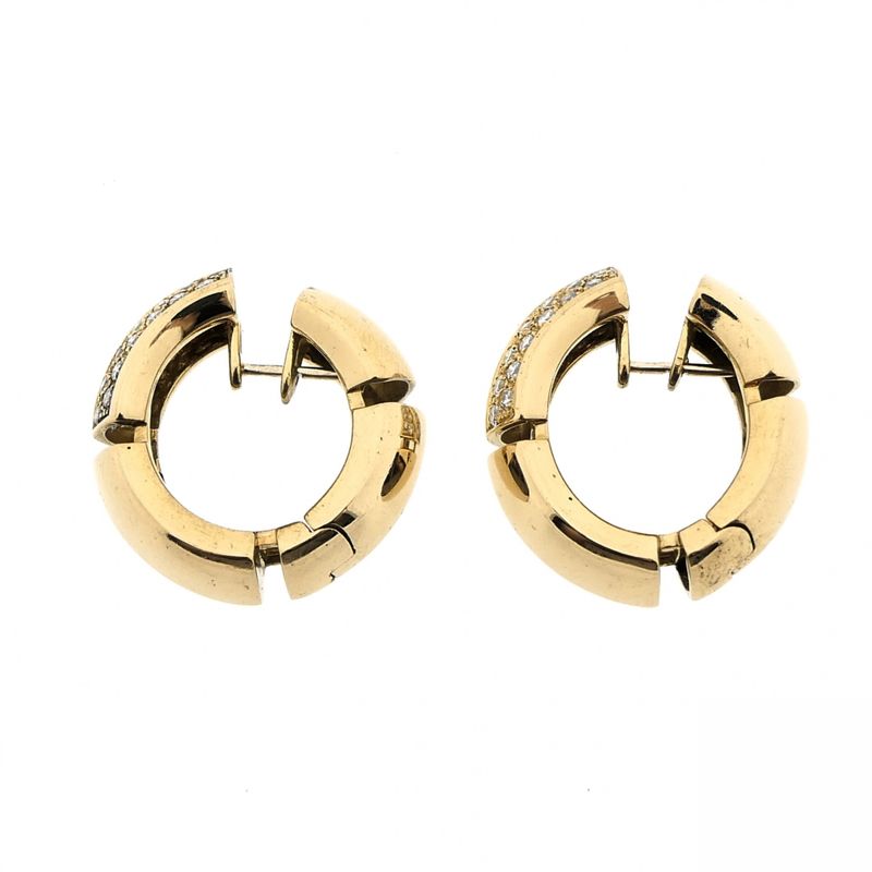 Image 5 of Antonini gold earrings with diamonds; 0.78 ct.