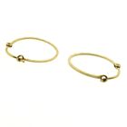 Image 6 of Gold flat earrings with pattern | Ø 17 mm
