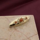 Image 9 of Antique gold brooch with blood coral